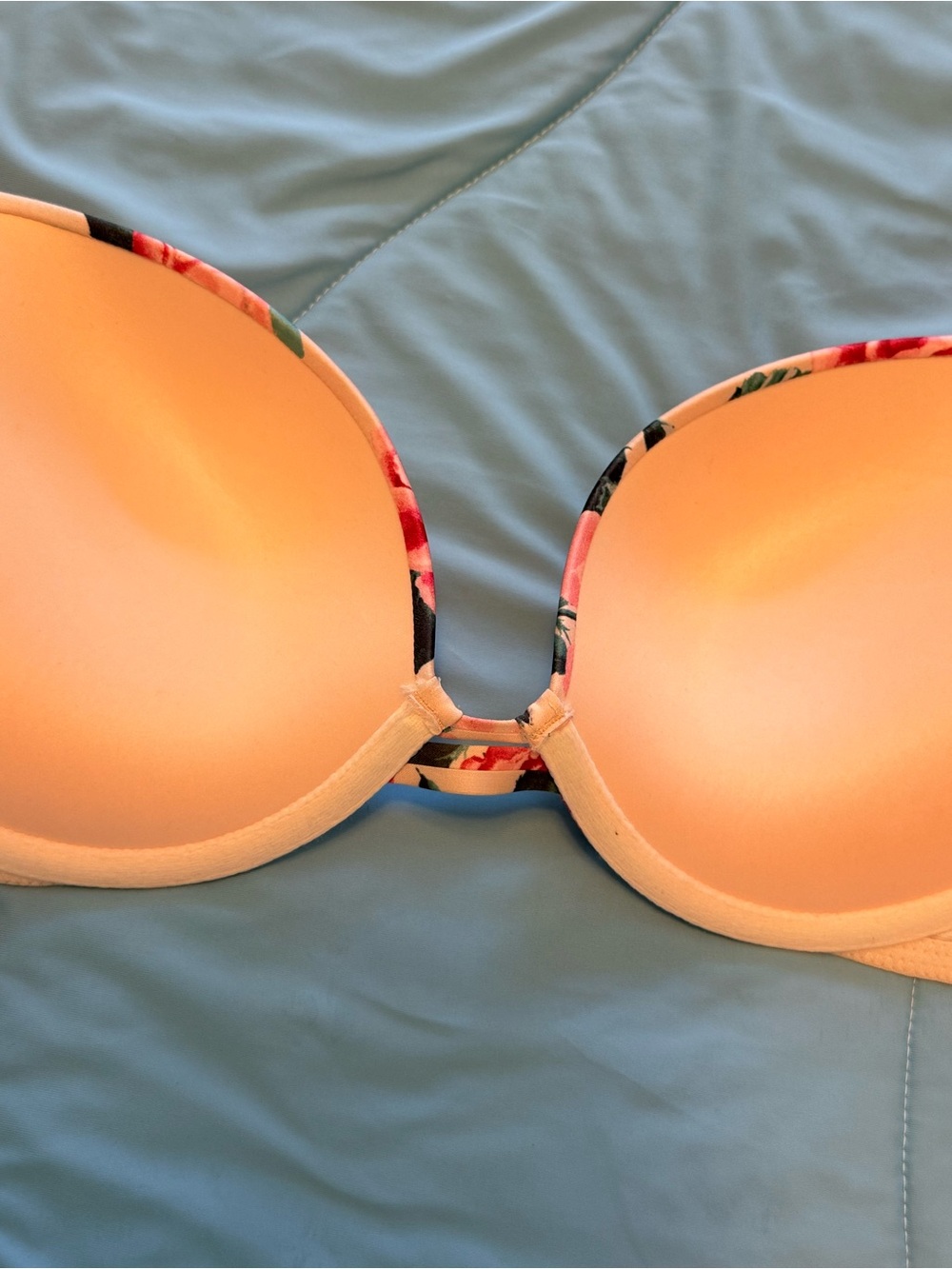 Victoria's Secret Bombshell Floral Push-Up Bra with Rhinestones